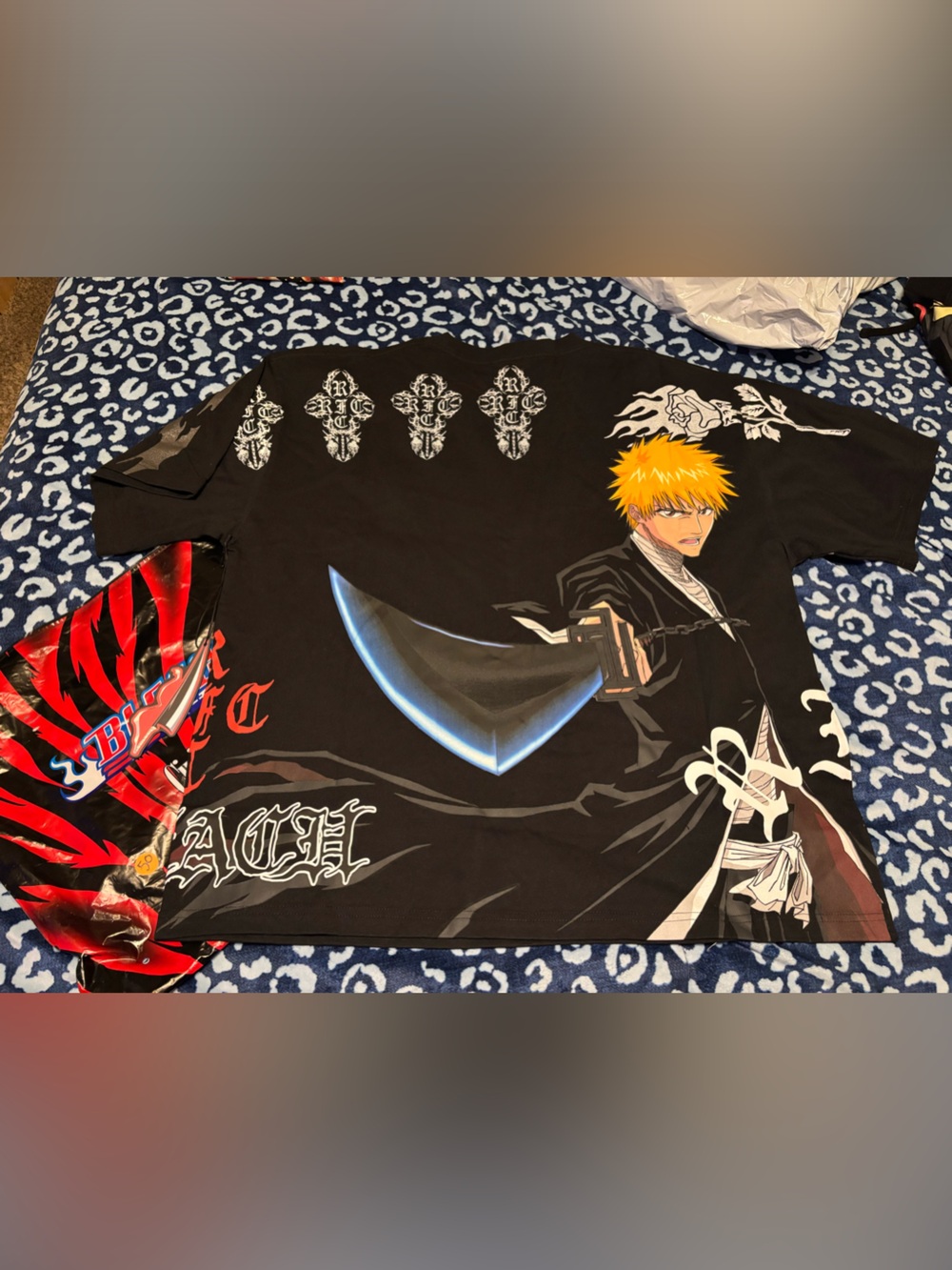 Black Civil regime Anime Character Short Sleeve Graphic Tee